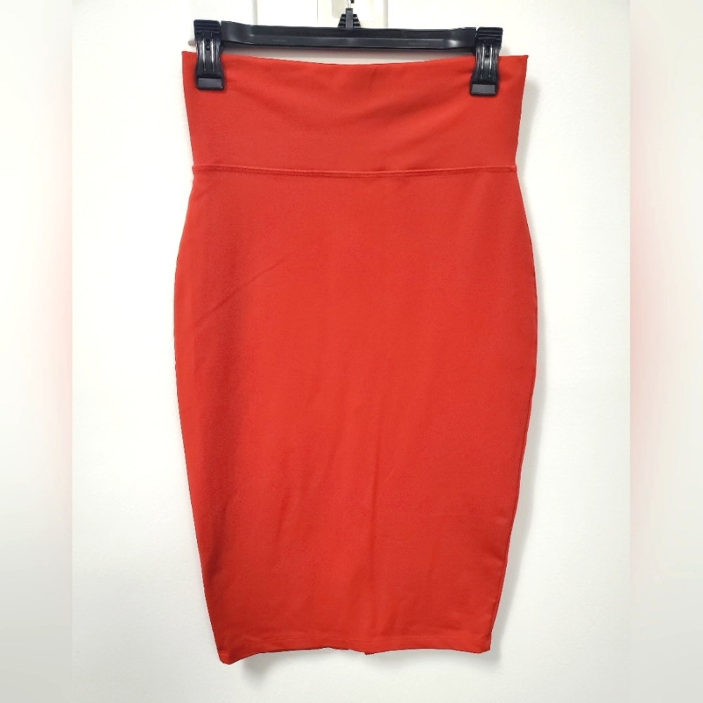 BEBE Red Pencil Skirt